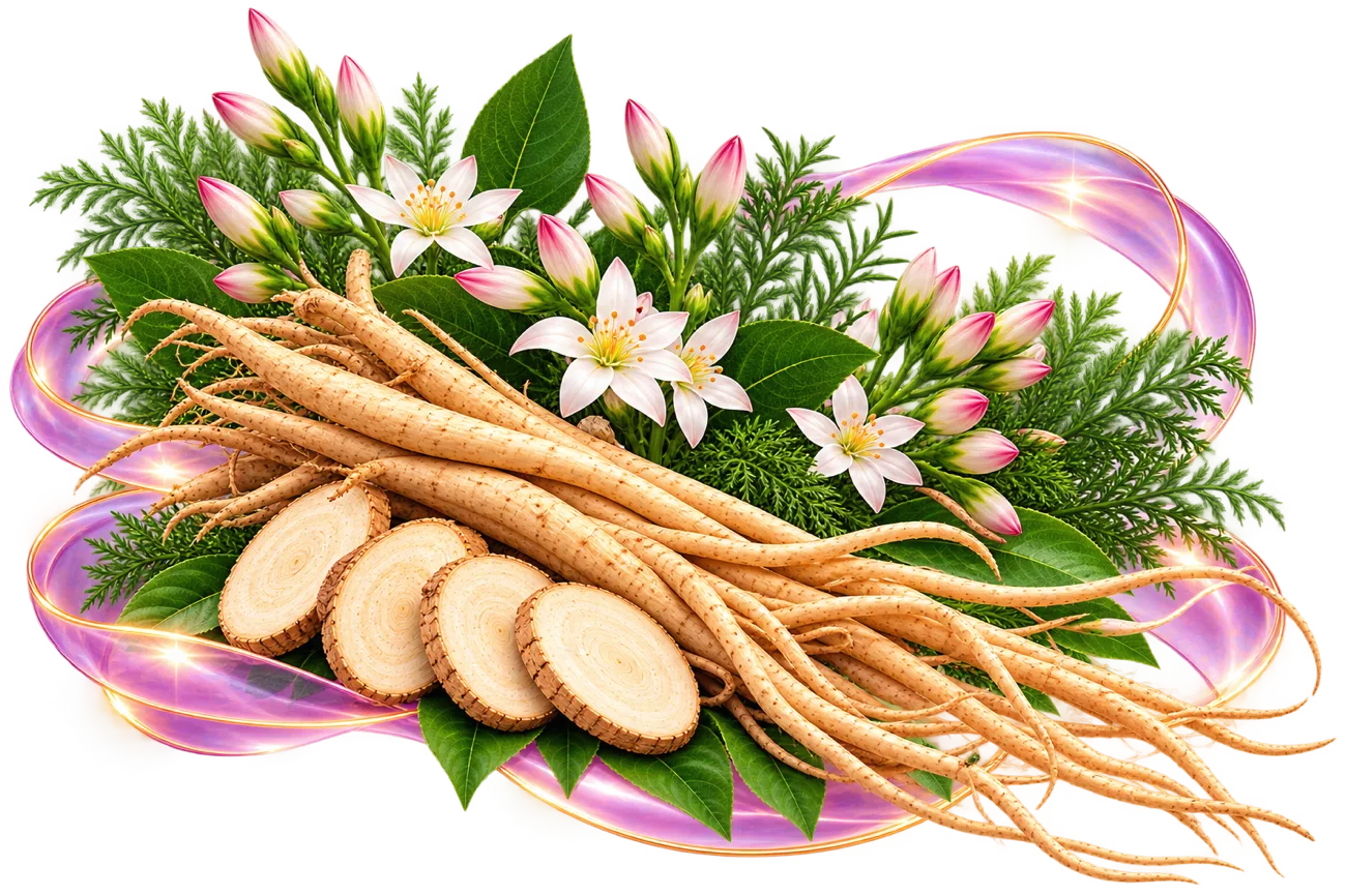 Botanical Roots And Blossoms With Ribbons X